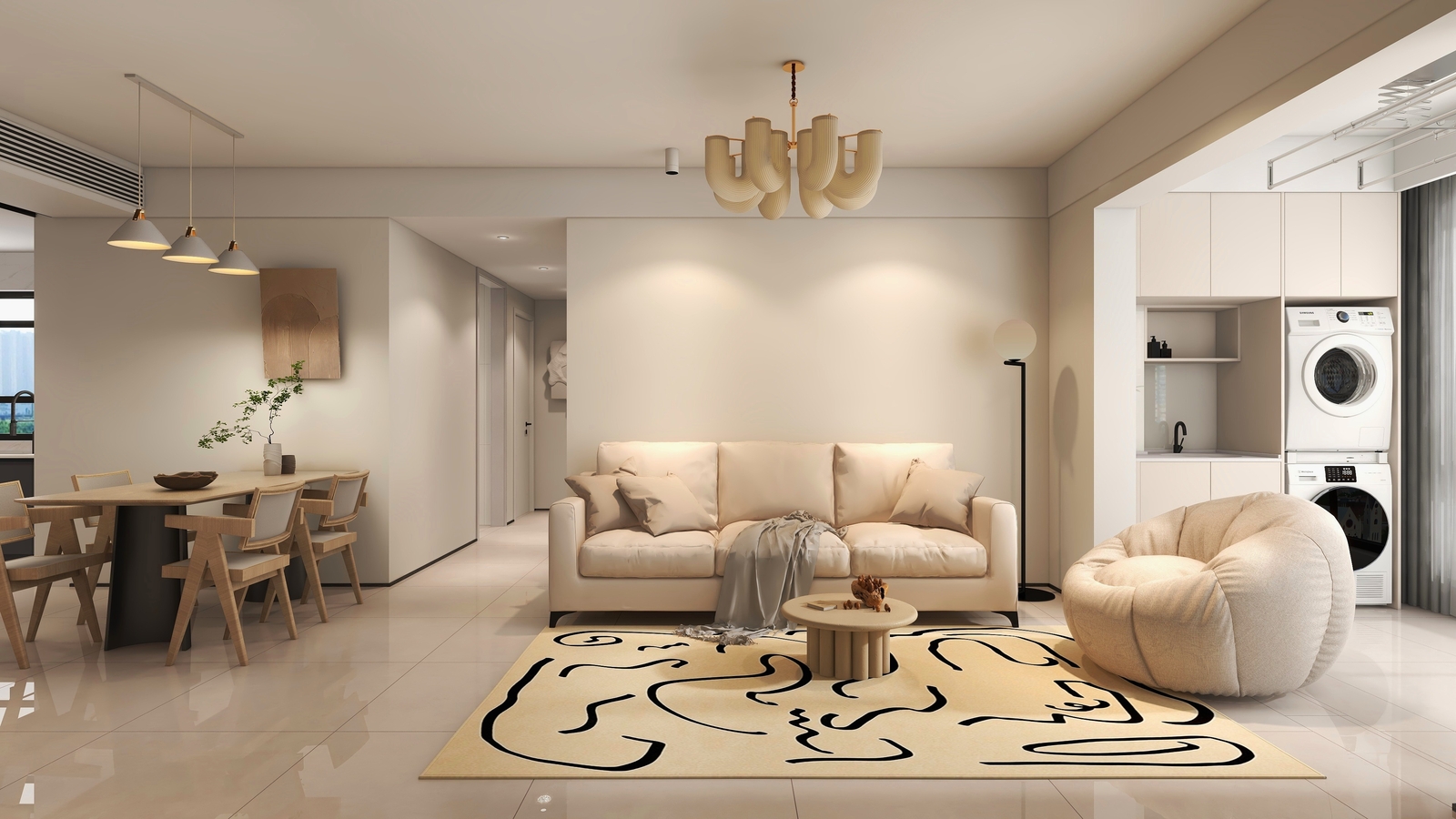 建发央著128㎡现代简约风 | 兼具好看与实用，是成年人不必纠结的选择题