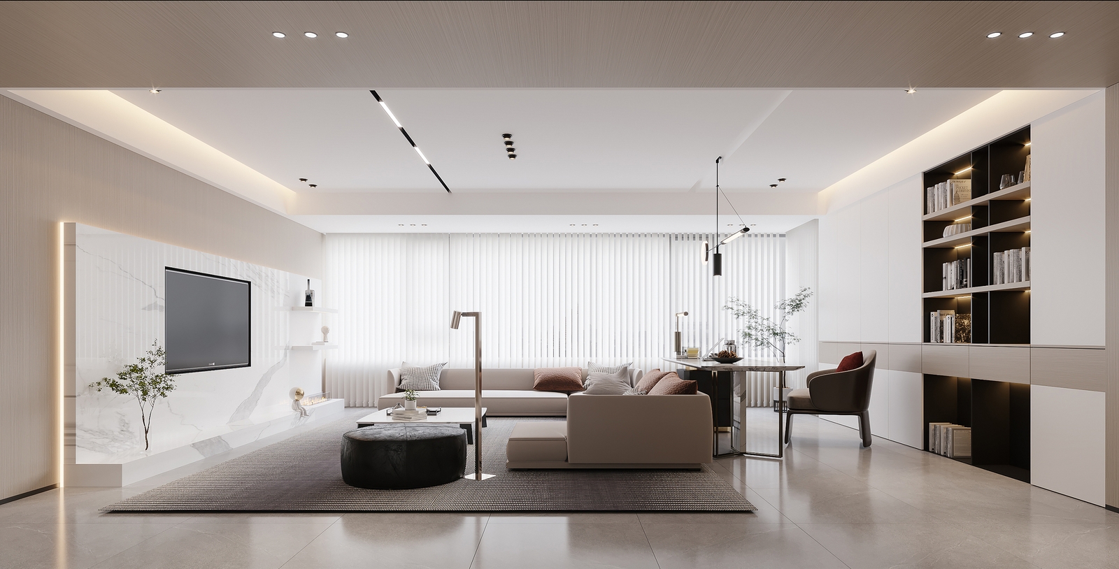 广旅湖峰尊府204㎡现代简约风|在极简中邂逅高级质感