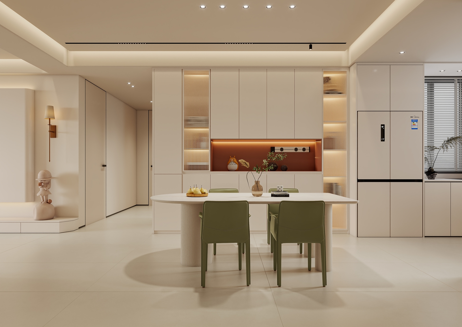 海蓝金钟府126㎡现代奶油风|这才是刷爆家居圈的治愈系家