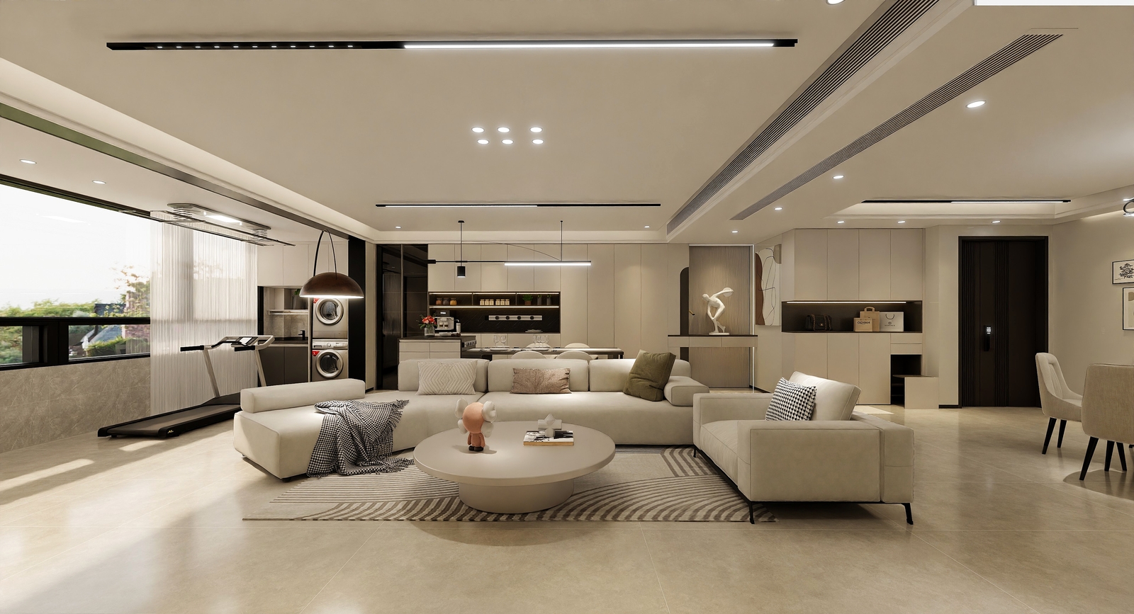 荣和凤岭学府203㎡现代简约风格：极简与大气的完美融合