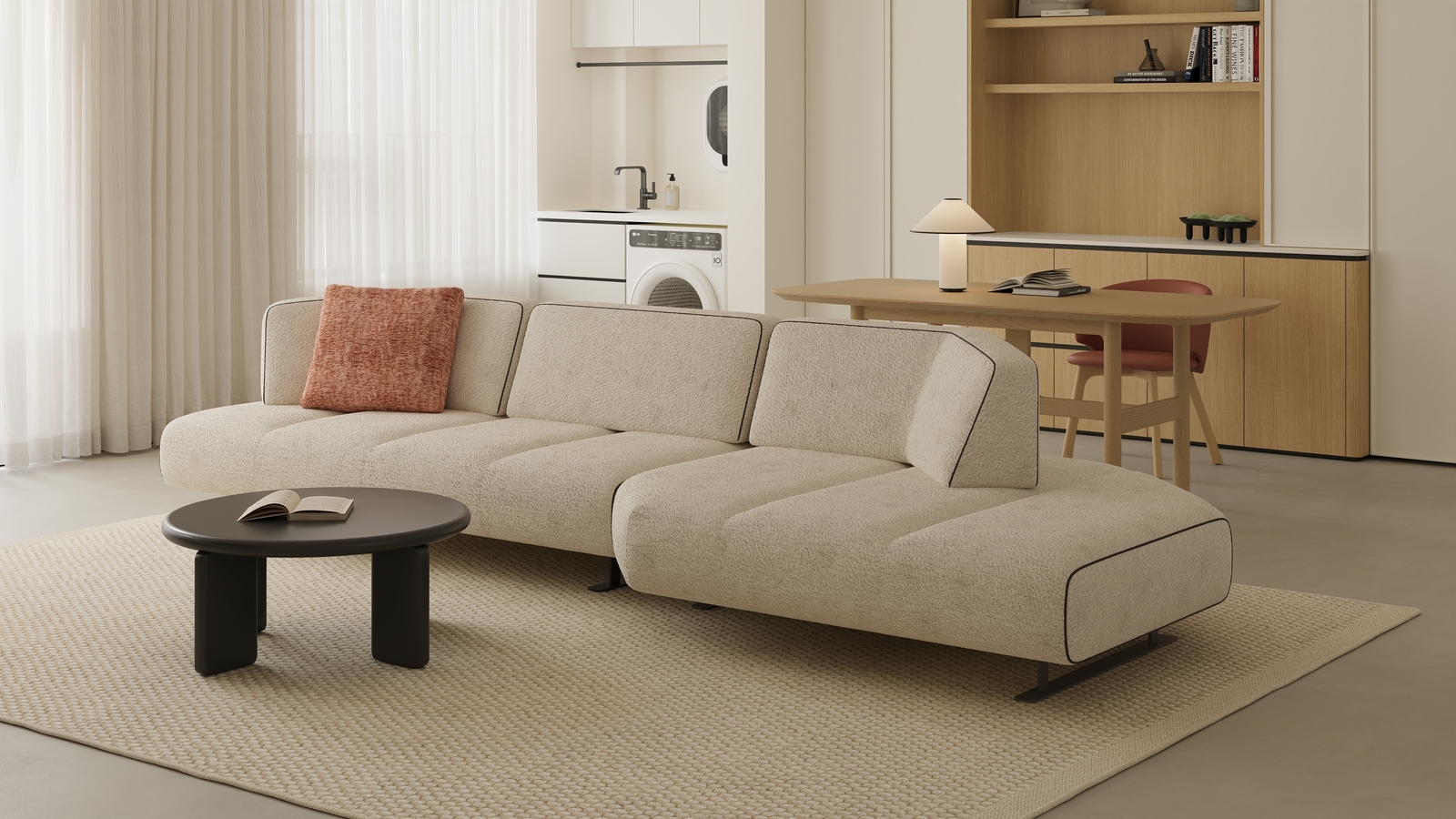 保利宸上印143㎡现代原木风格|与阳光锁定的居住空间